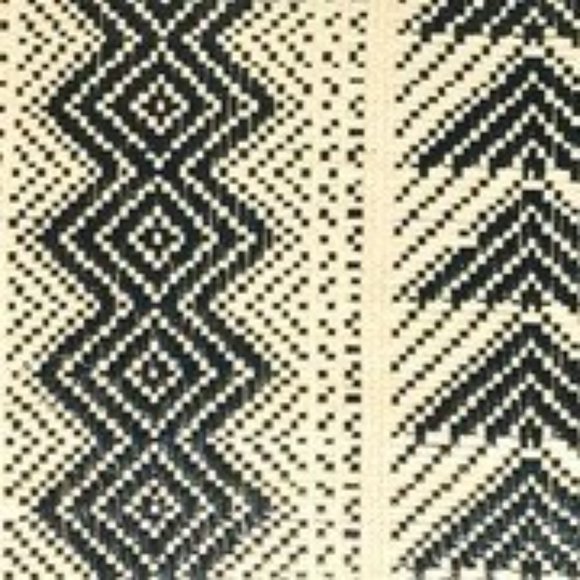 Express Clutch Envelope Tribal Aztec Woven Raffia Gold Tone Tassel Detail 13"x8" - Picture 7 of 7